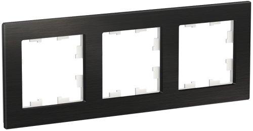 Рамка универсальная Systeme Electric AtlasDesign Nature 3-м. металл оникс фото Рамка универсальная Systeme Electric AtlasDesign Nature 3-м. металл оникс картинка